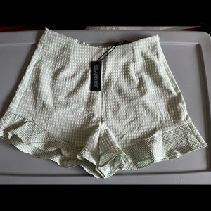 Blank nyc ruffle trim shorts